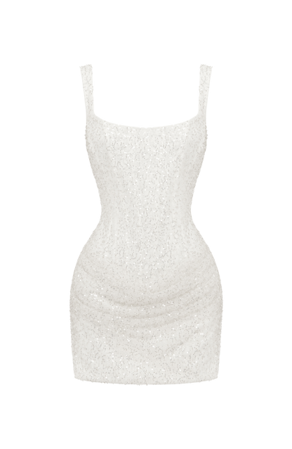 Christabel Mini Dress - Ivory Sparkle