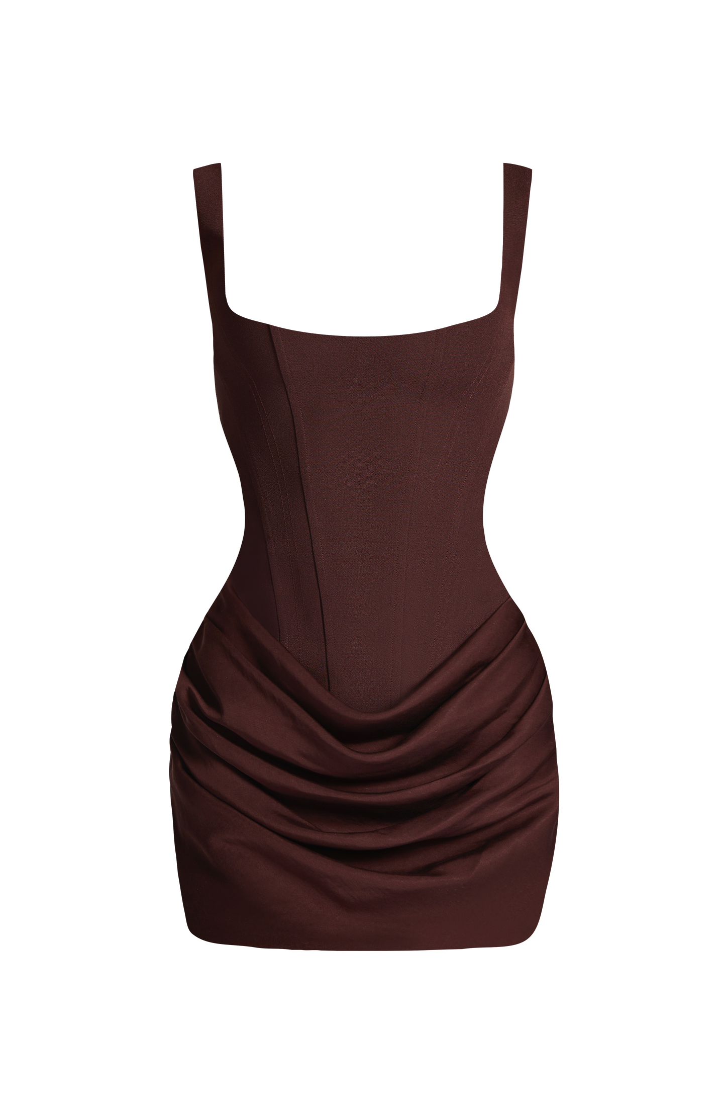 Cornelia Mini Dress - Plum Brown