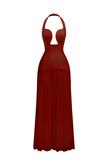 Cyrene Maxi Dress - Deep Rust