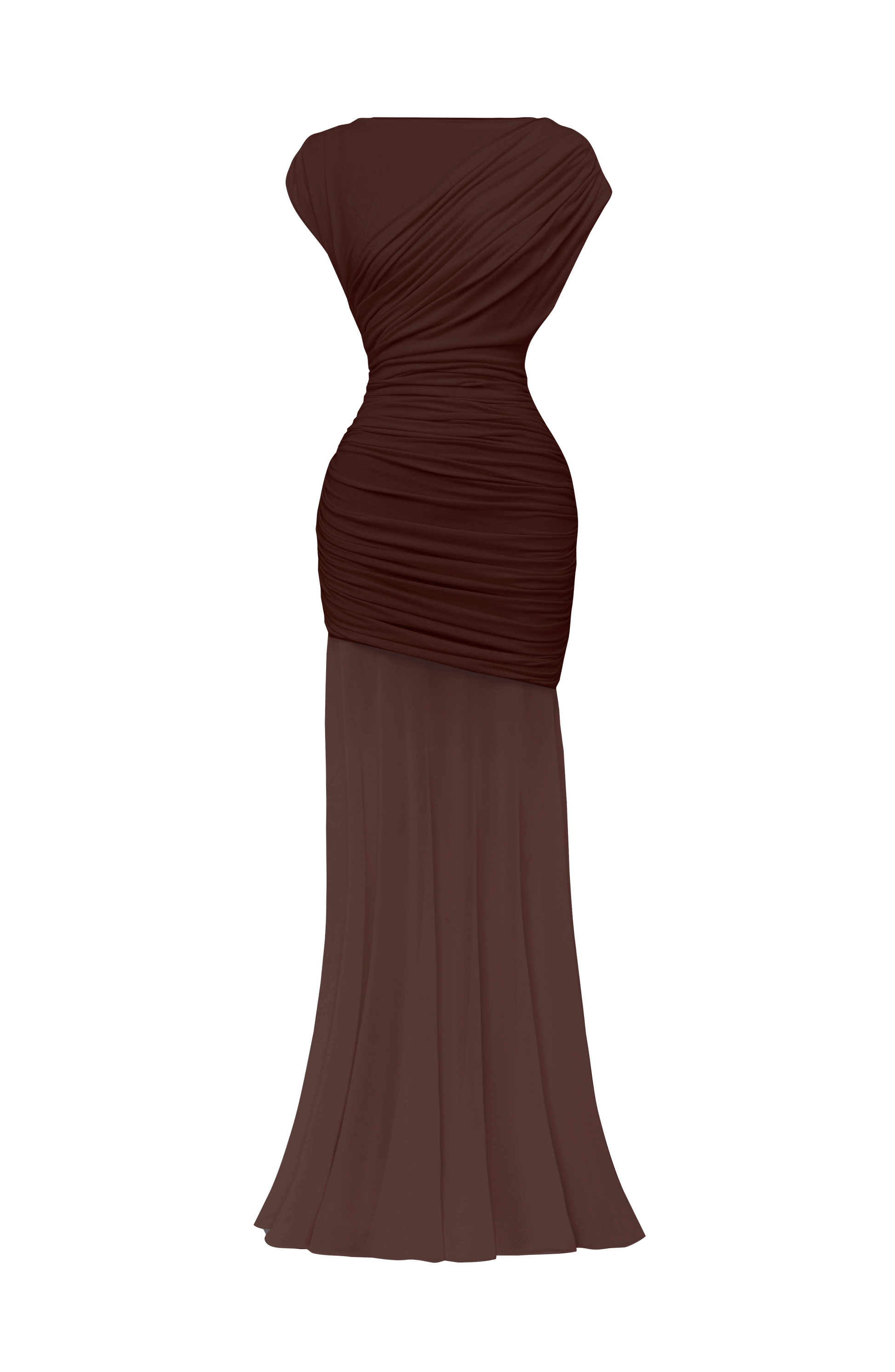 Demelza Maxi Dress - Plum Brown