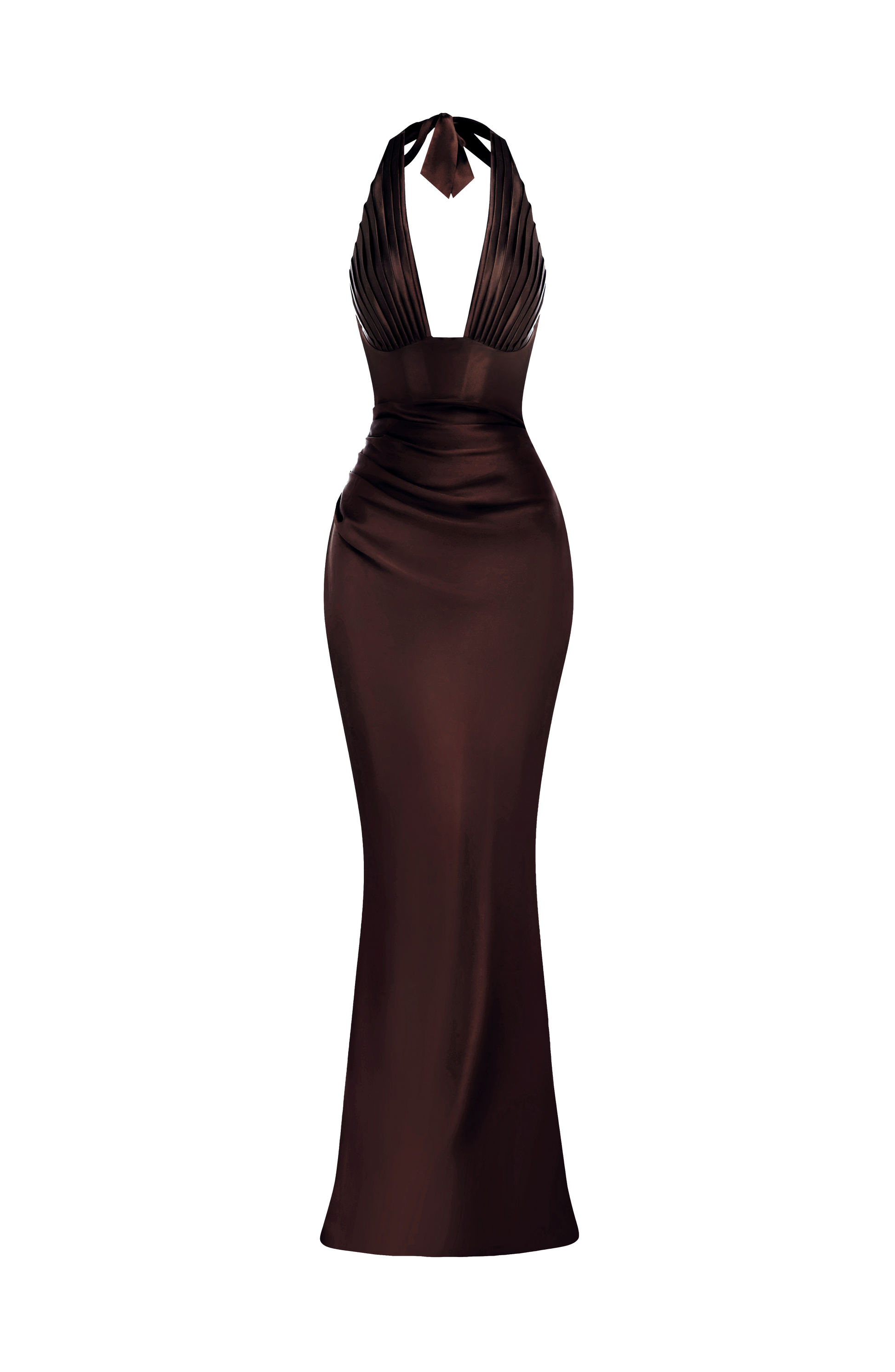 Elowen Maxi Dress - Plum Brown