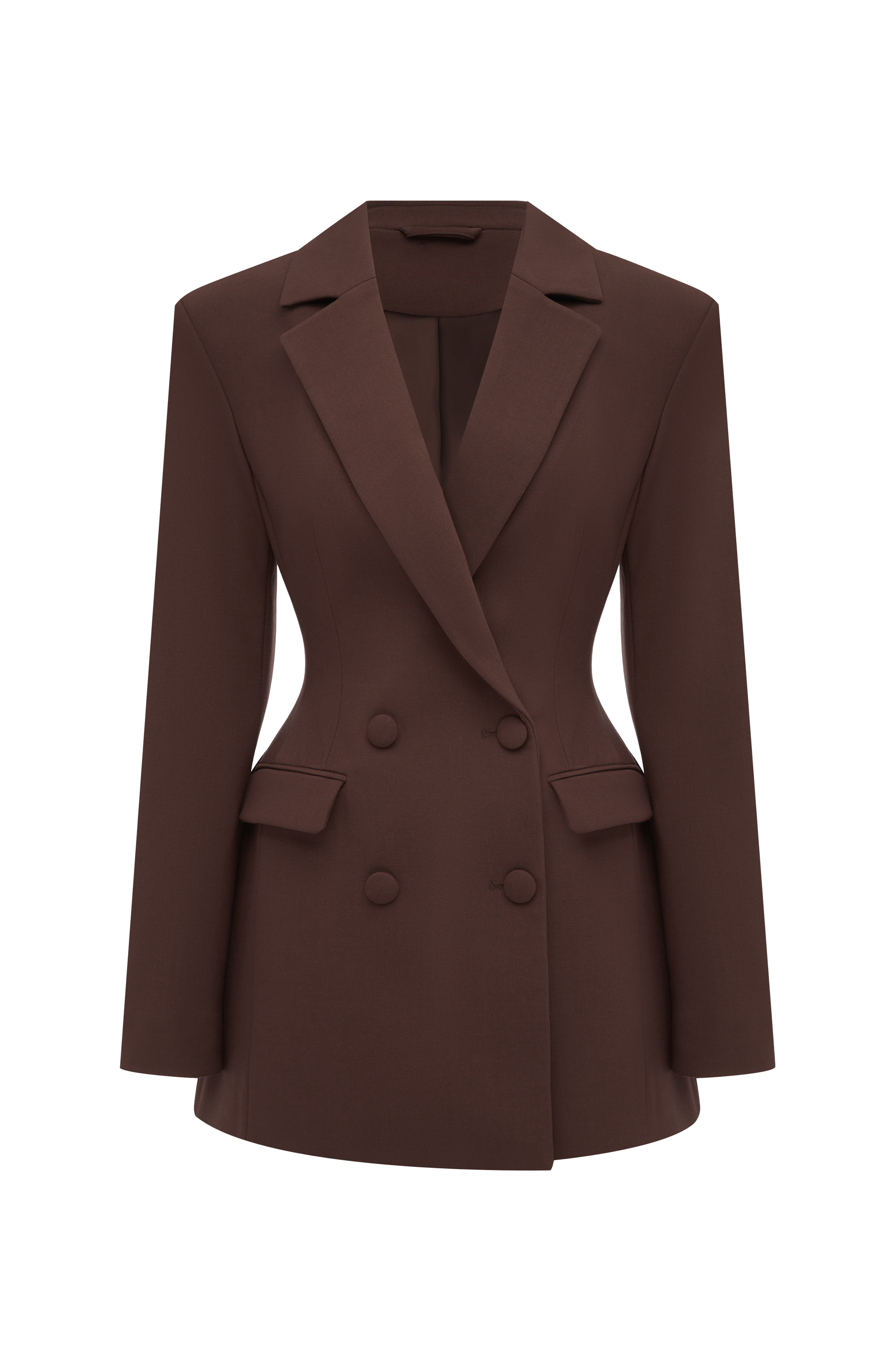 Elvira Mini Dress - Plum Brown