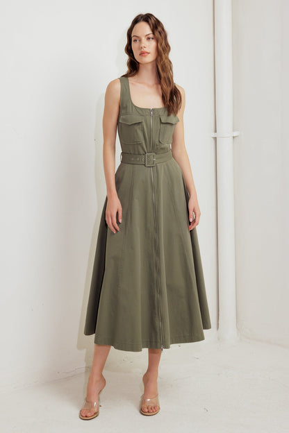 OLIVE GROVE MIDI DRESS