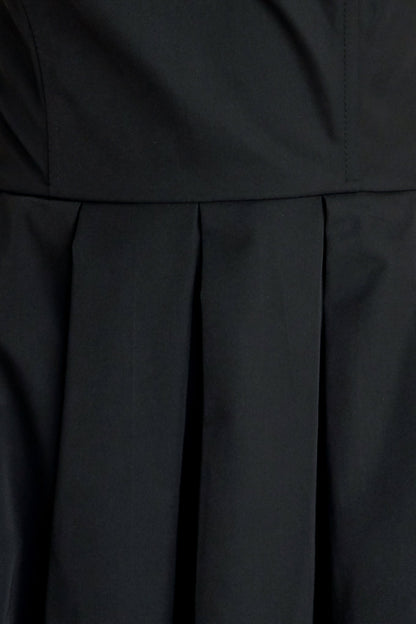 GALA NOIR BLACK SCOOP NECK STRAPLESS MIDI DRESS