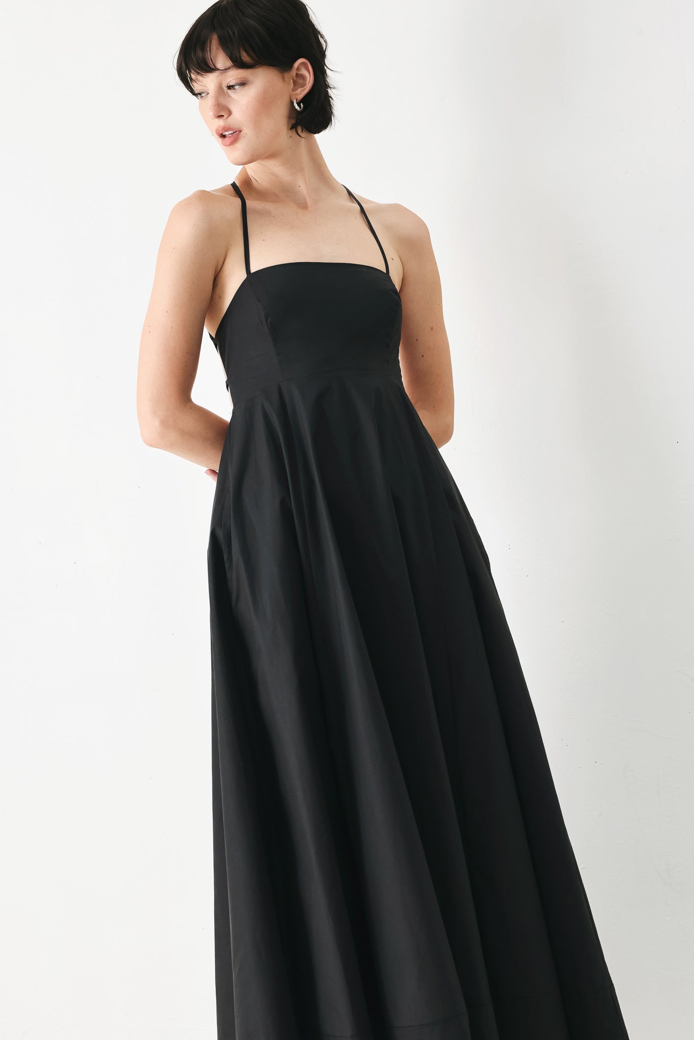PURE OPEN BACK MIDI DRESS