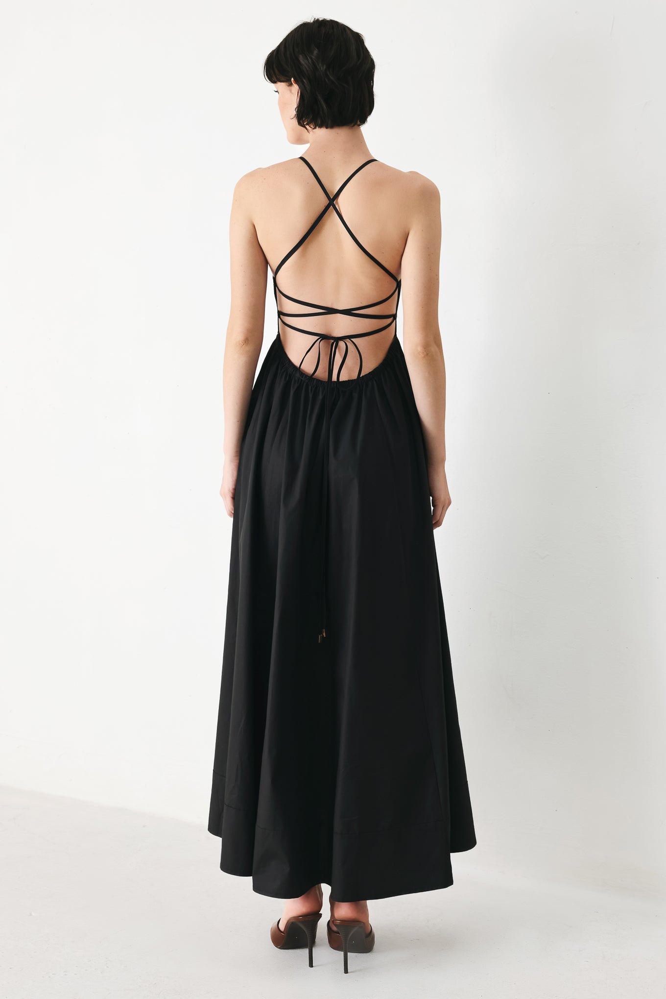 PURE OPEN BACK MIDI DRESS