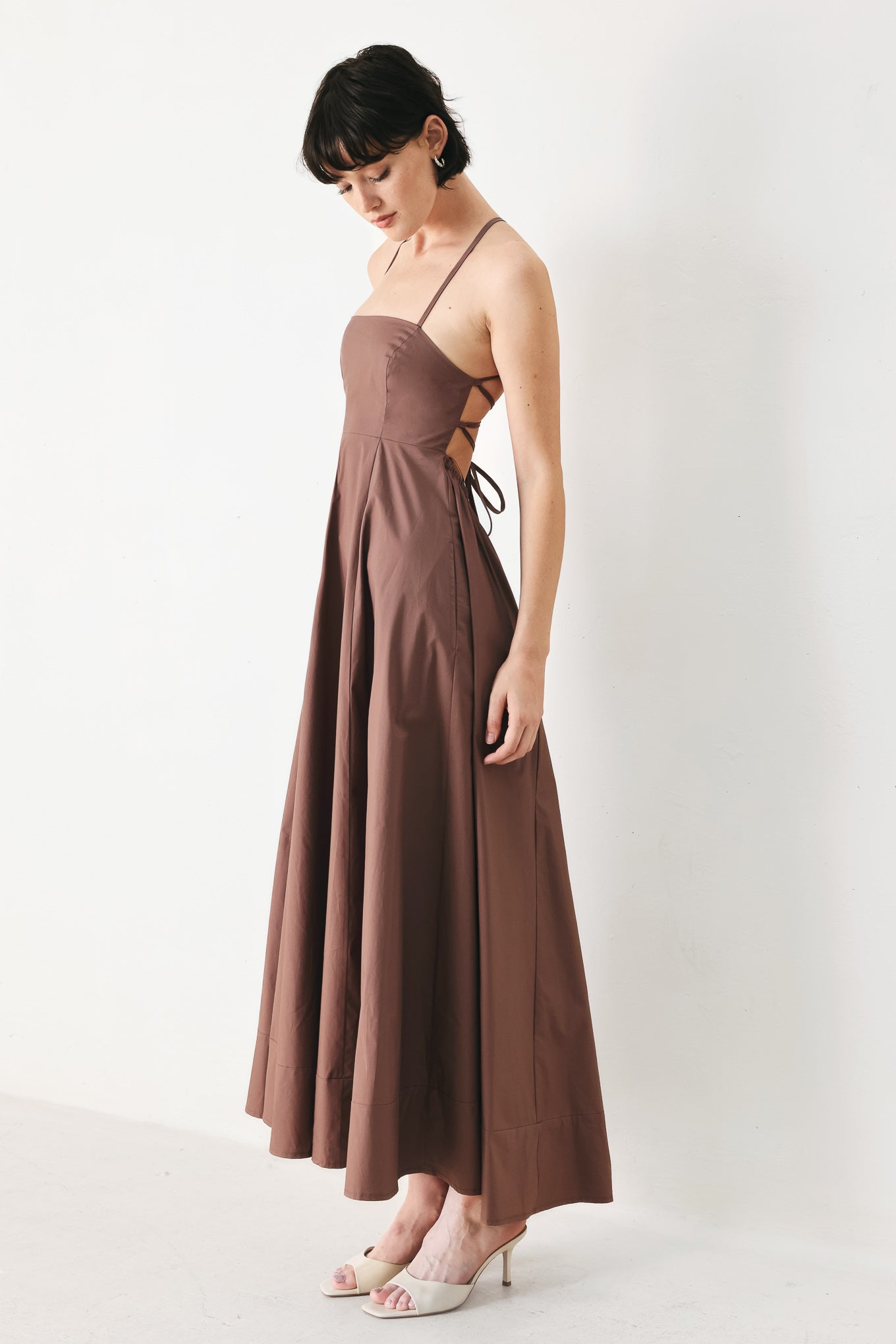 PURE OPEN BACK MIDI DRESS