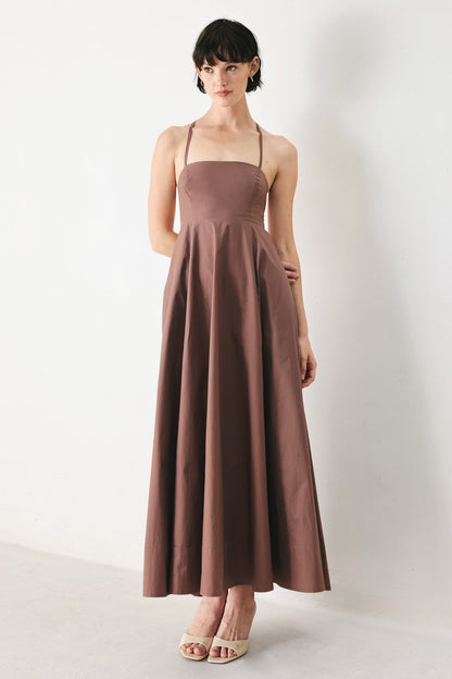 PURE OPEN BACK MIDI DRESS