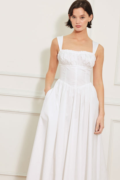 SWEETHEART SERENADE WHITE MIDI DRESS FINAL