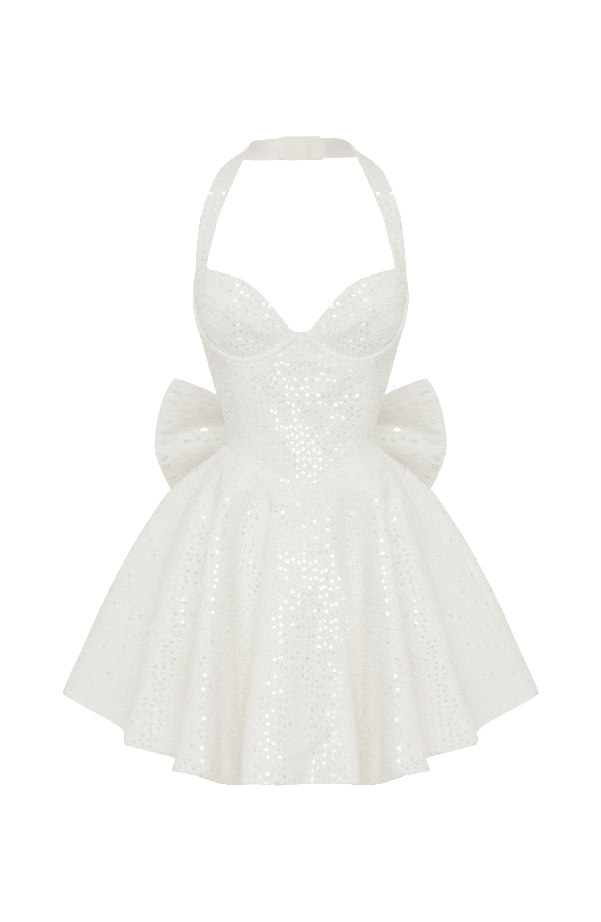 Georgette Mini Dress - Ivory