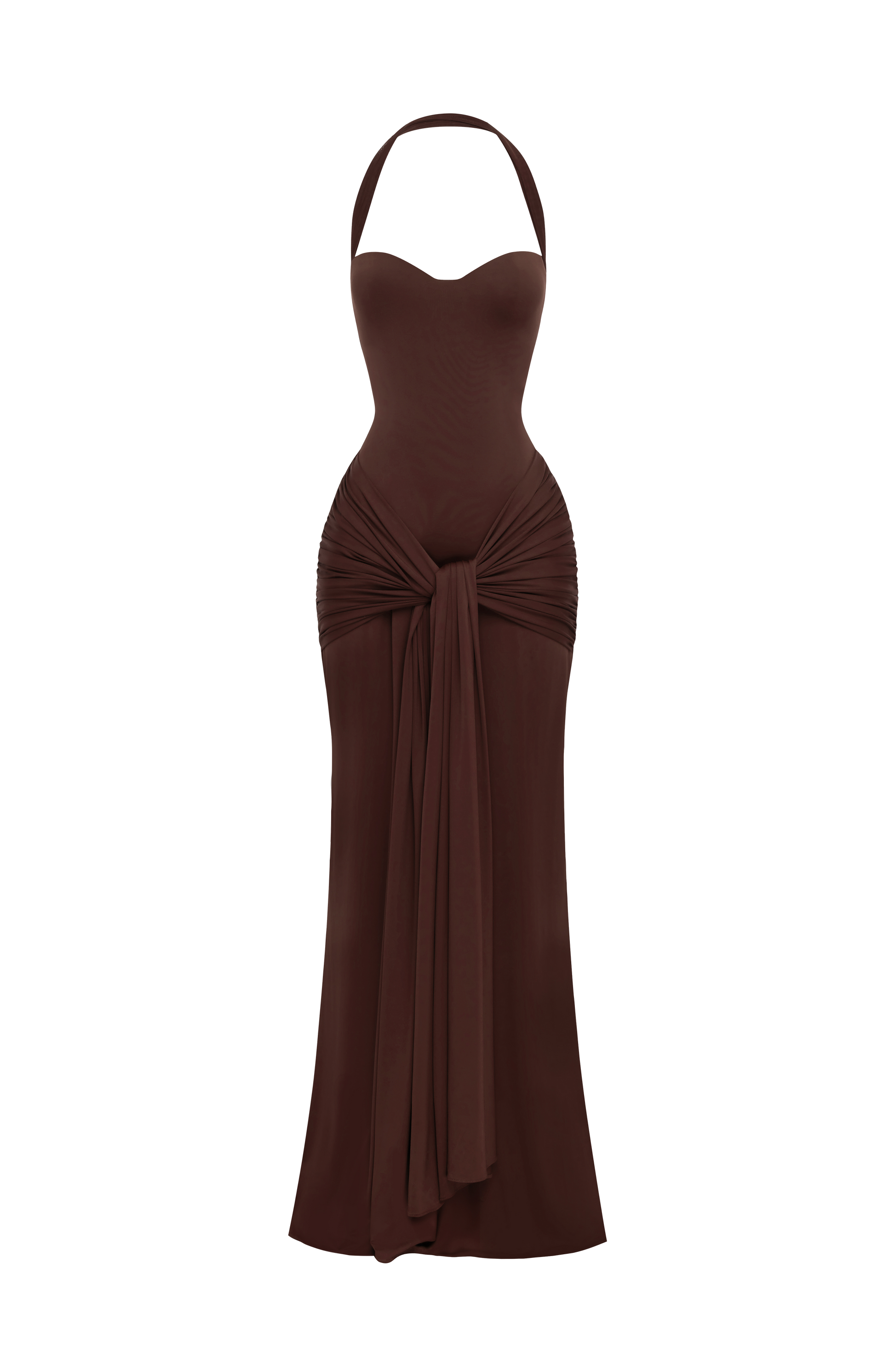 Gia Maxi Dress - Plum Brown