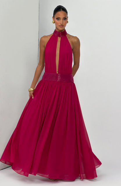 Rosalina Maxi Dress - Raspberry
