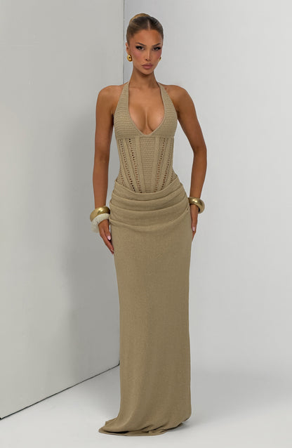 Neeka Maxi Dress - Beige
