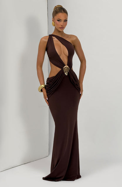 Onyx Maxi Dress - Plum Brown