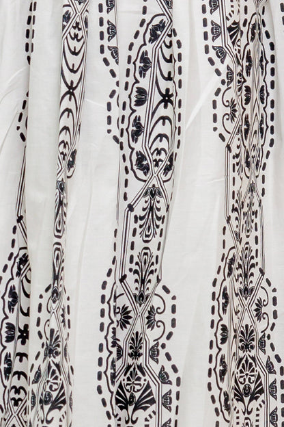 SUMMER SILHOUETTE STRAPLESS BLACK & WHITE MIDI DRESS