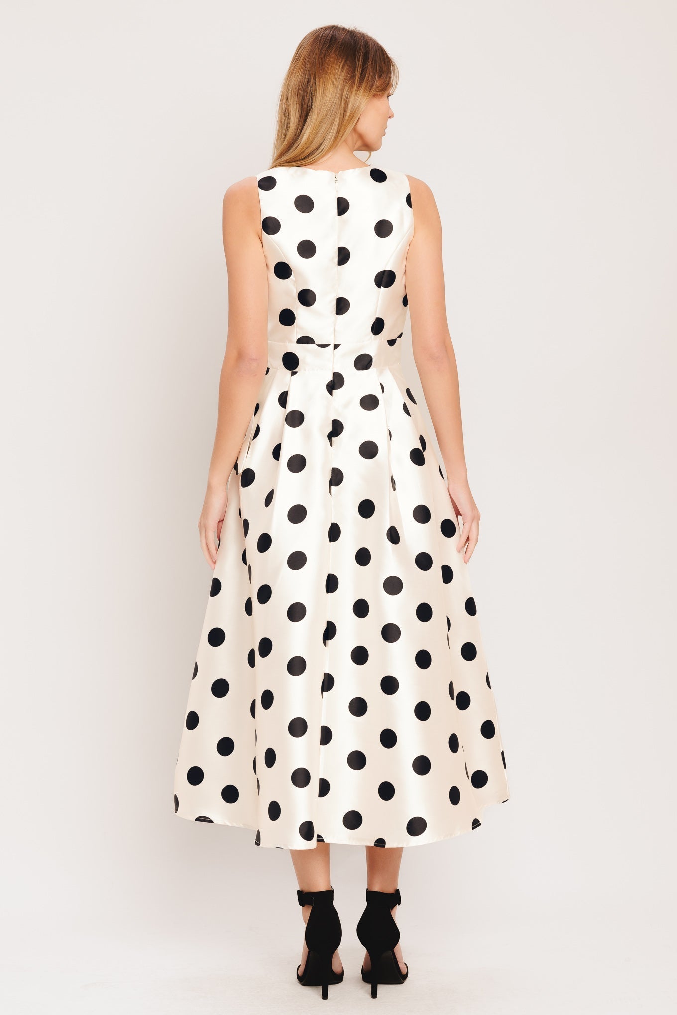 CAFÉ NOIR POLKA DOT MIDI DRESS FINAL
