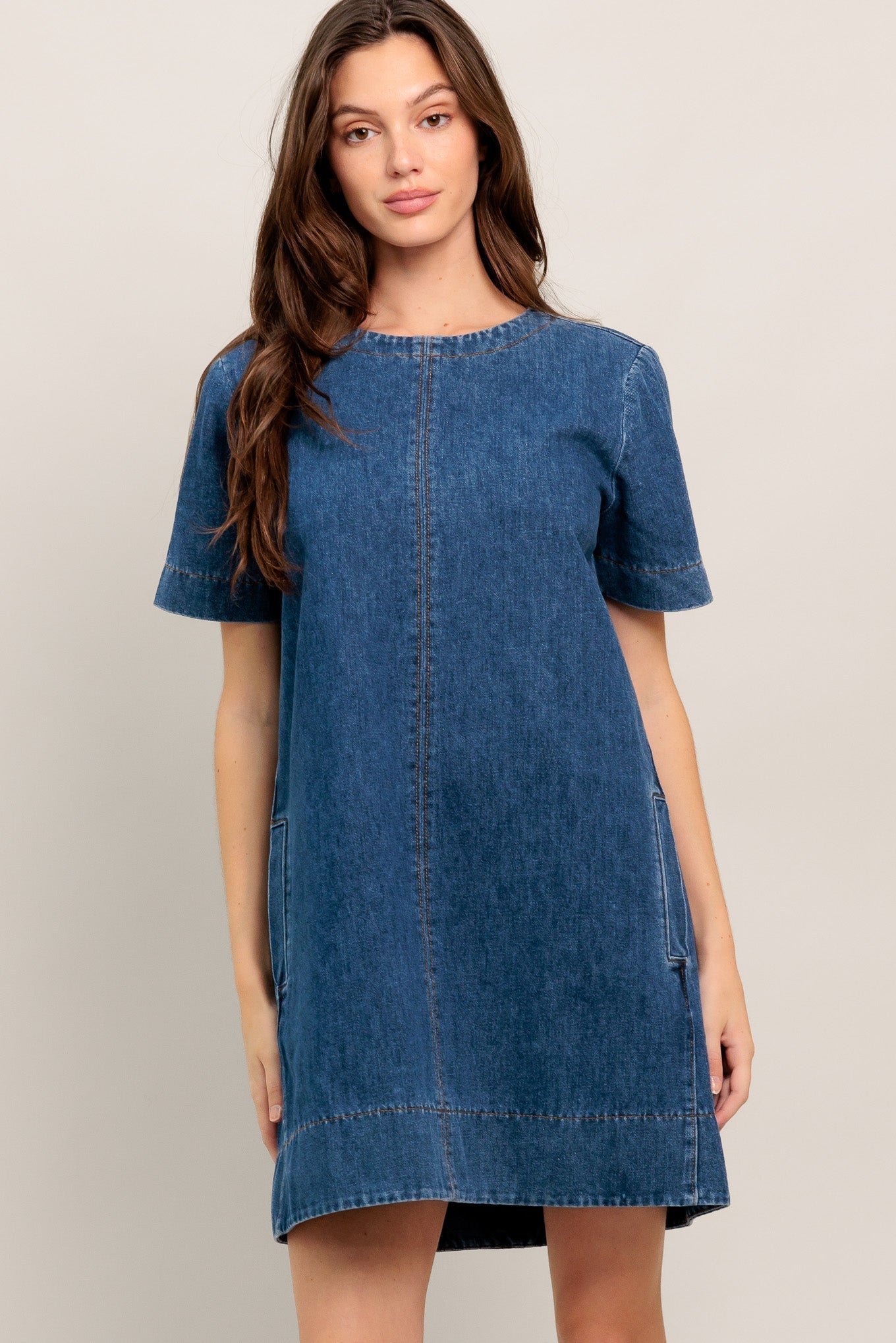 SIMPLY PUT TOGETHER DENIM MINI DRESS FINAL