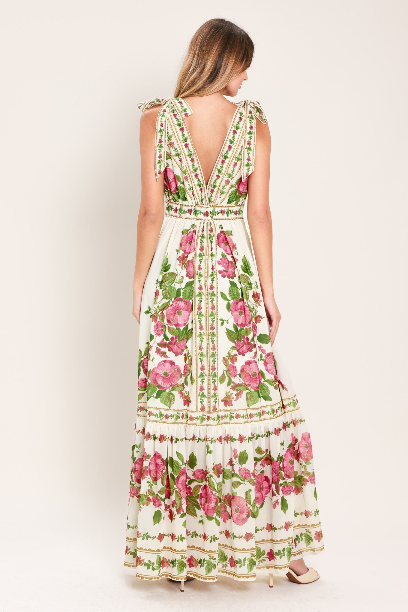 ROSE VINE ROMANCE MAXI DRESS