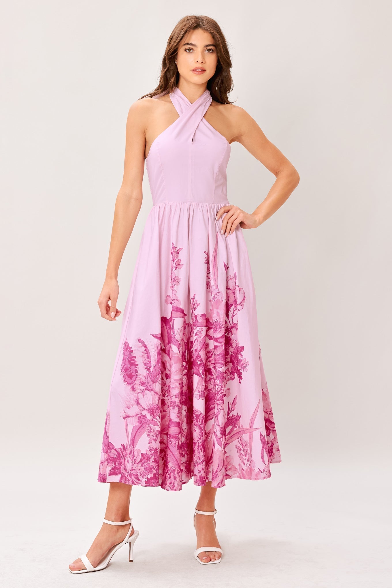 ROSELIGHT DREAM LIGHT PINK MIDI DRESS FINAL