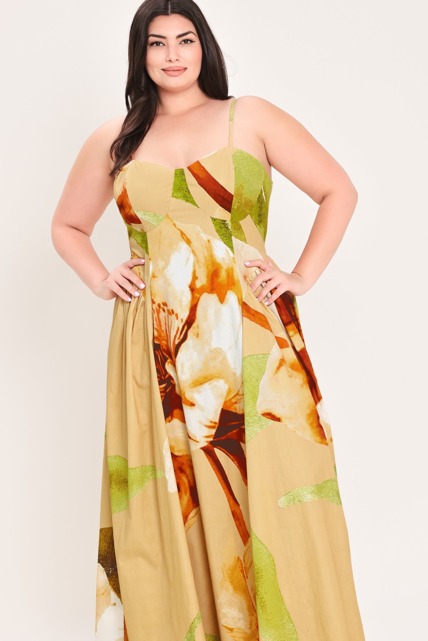 Limoncello Garden Maxi Dress Floral Bustier Dress