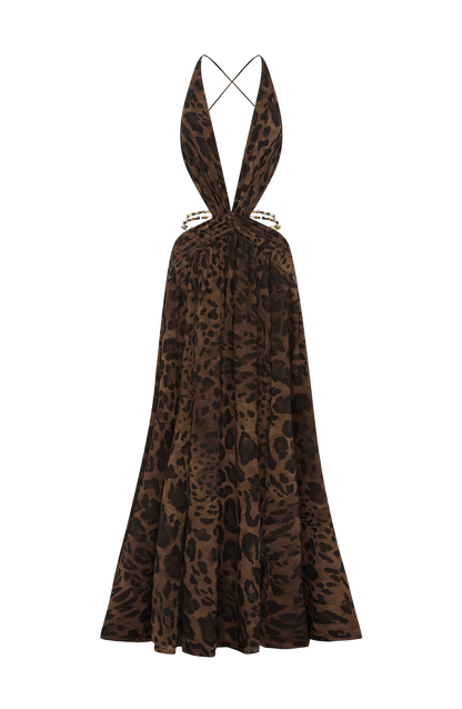 Indianna Maxi Dress - Leopard Print