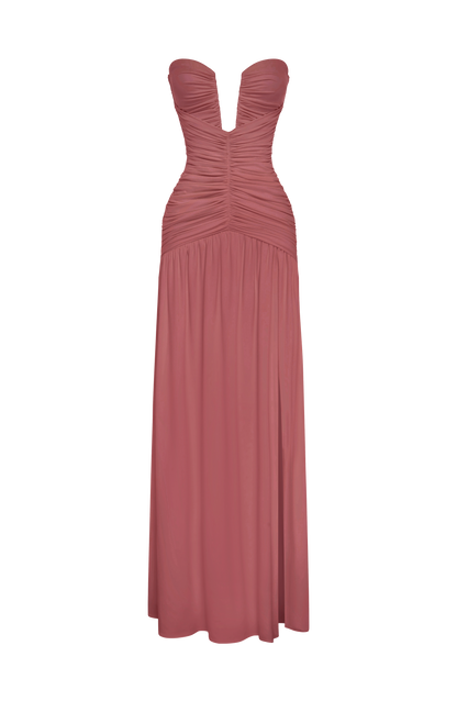 Junia Maxi Dress - Rose Brown
