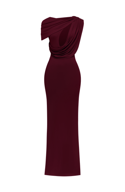 Kalina Maxi Dress - Cherry Lacquer