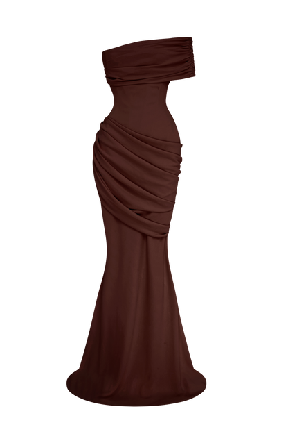 Kasia Gown - Plum Brown