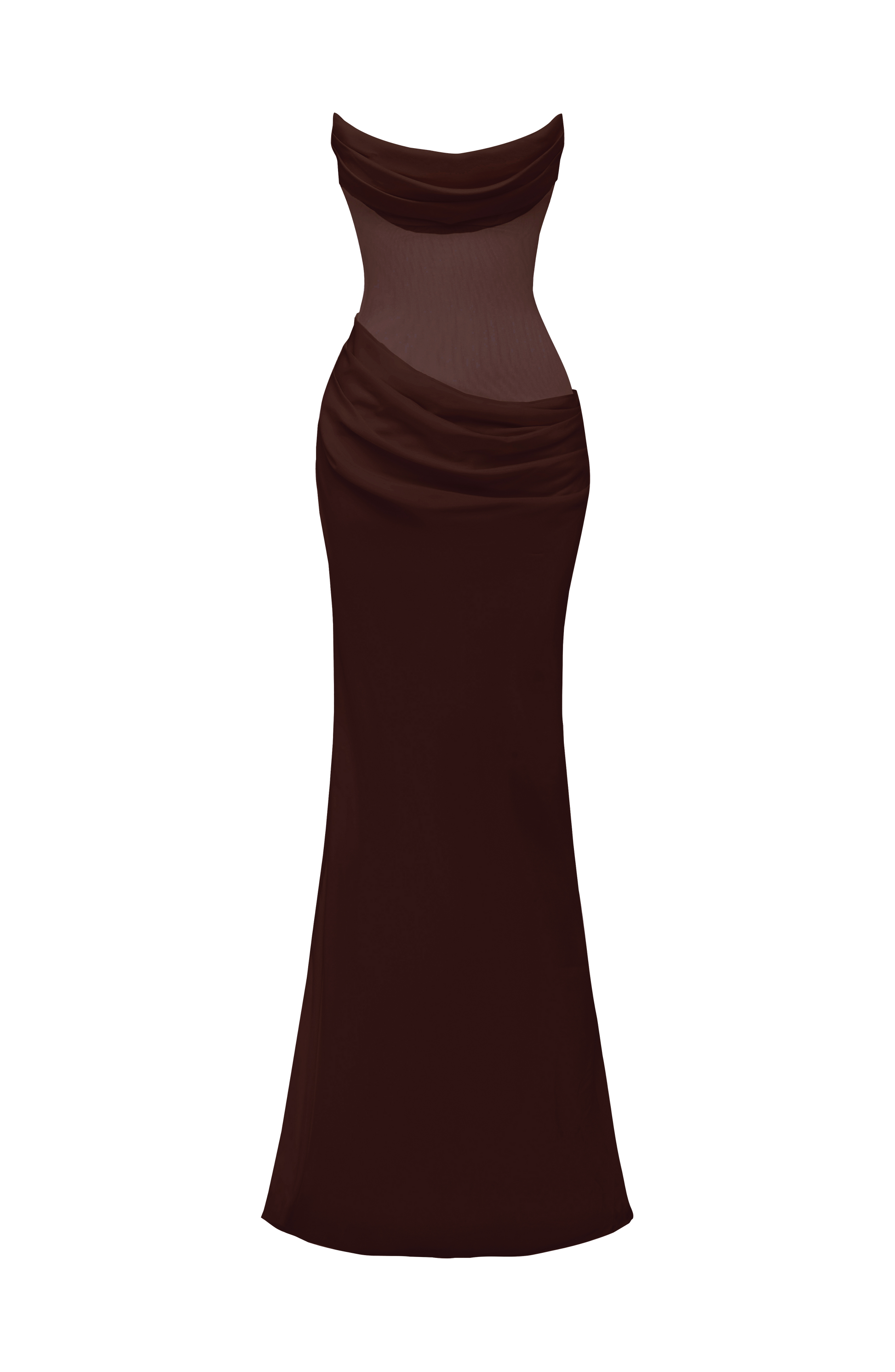 Liora Maxi Dress - Plum Brown