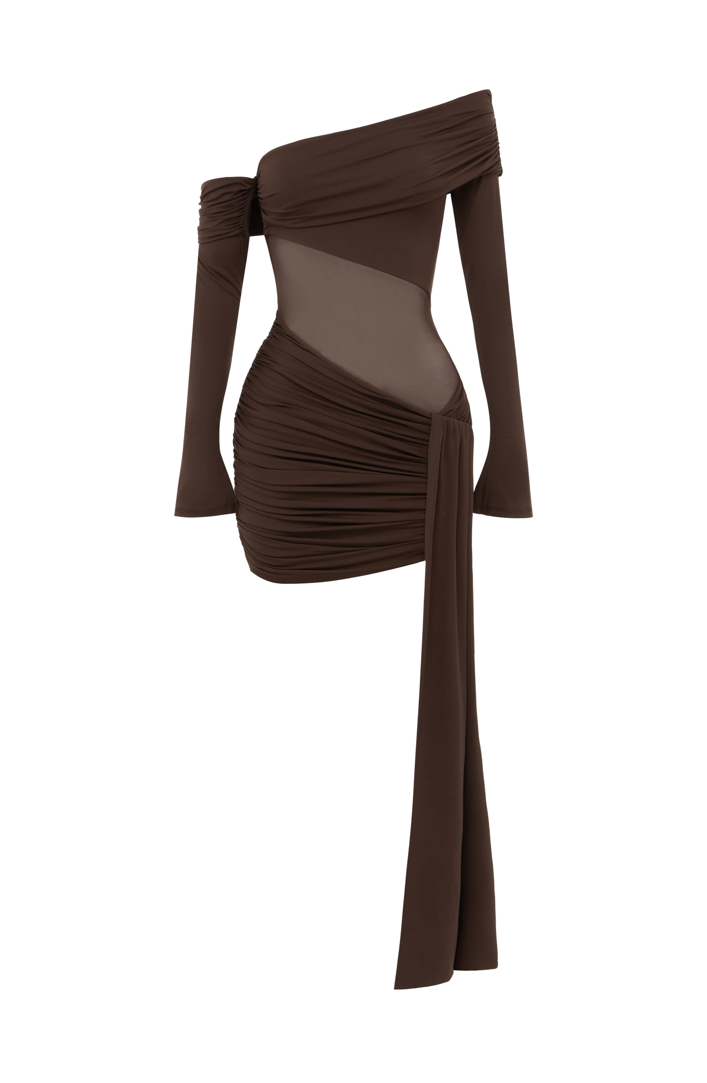 Mavra Mini Dress - Plum Brown