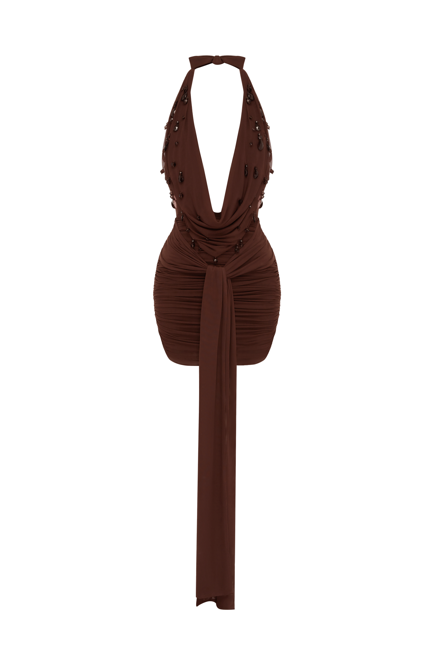 Melona Mini Dress - Plum Brown