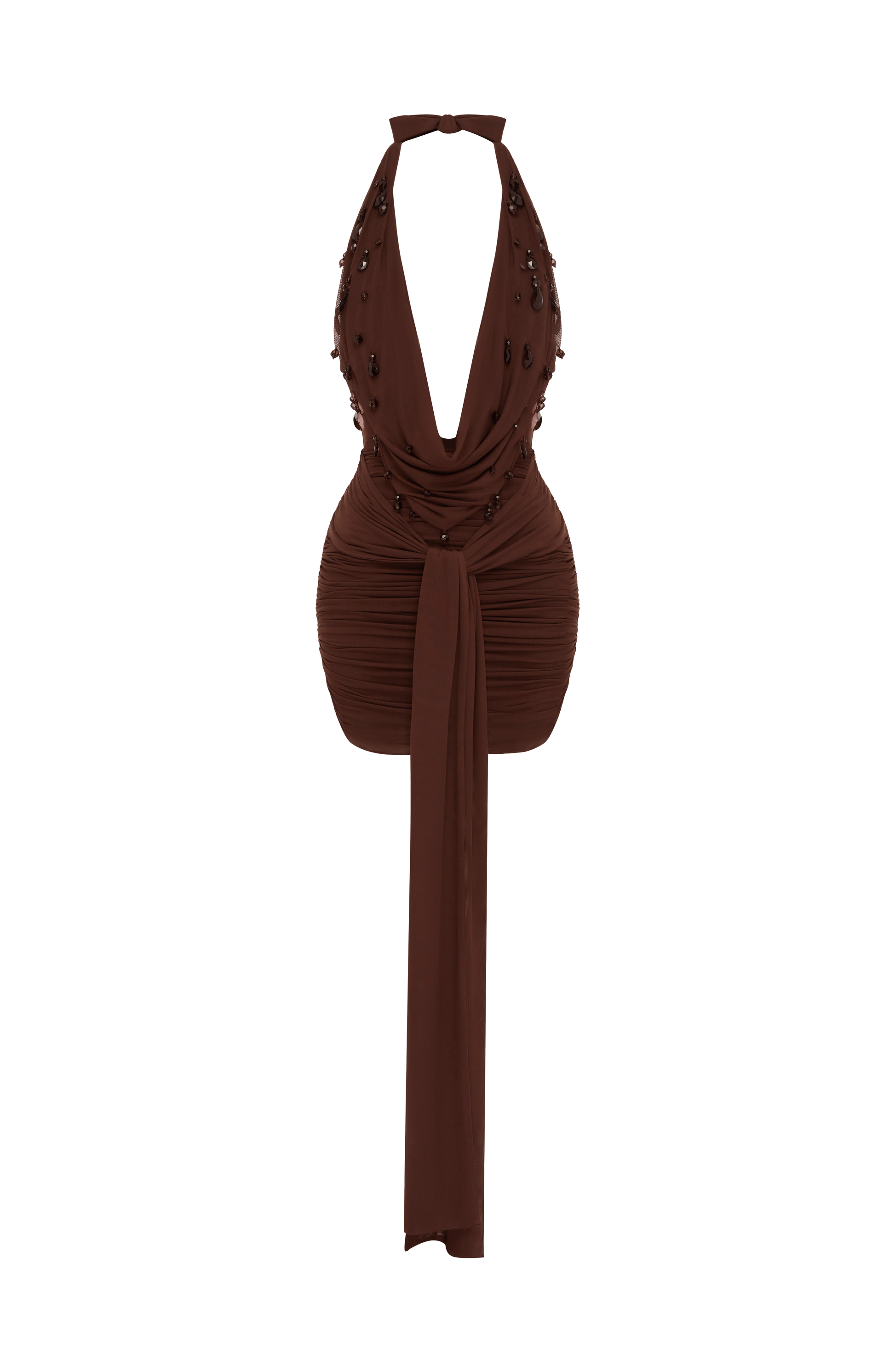 Melona Mini Dress - Plum Brown