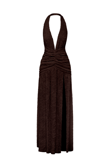 Minerva Maxi Dress - Plum Brown