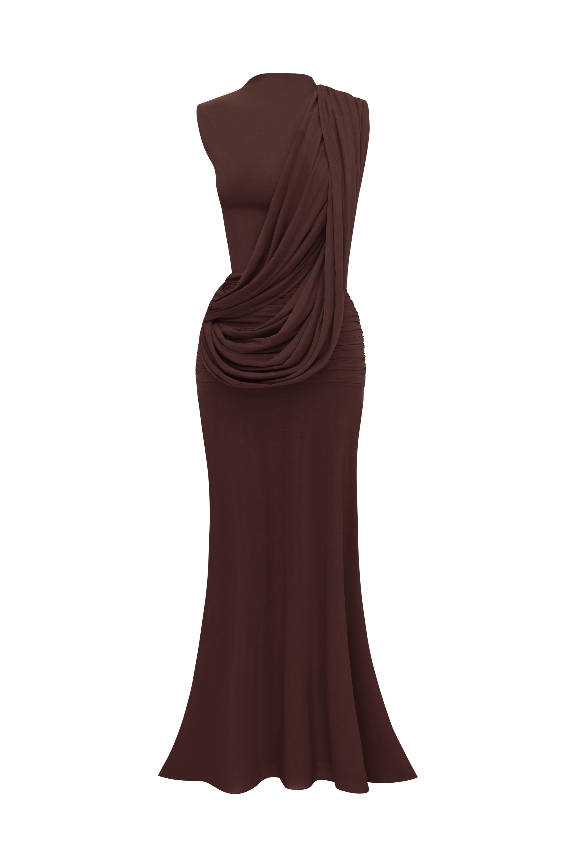 Mireya Maxi Dress - Plum Brown