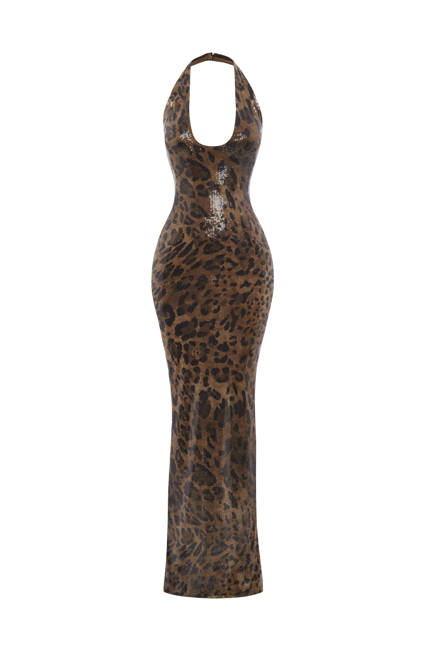 Morena Maxi Dress - Sequin Leopard Print