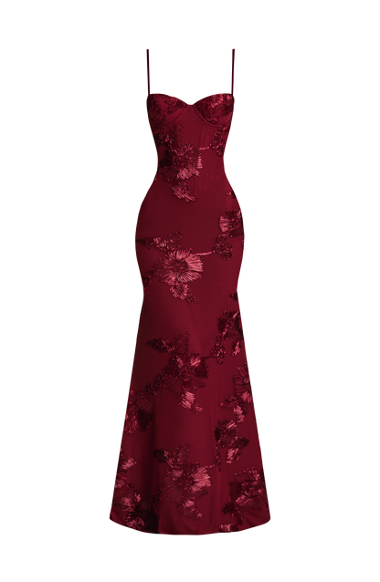 Nefertiti Maxi Dress - Burgundy