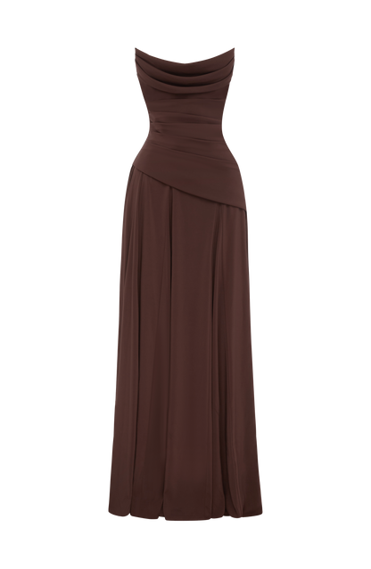 Patricia Maxi Dress - Plum Brown
