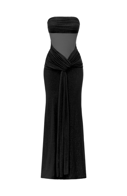 Paula Maxi Dress - Black Sparkle