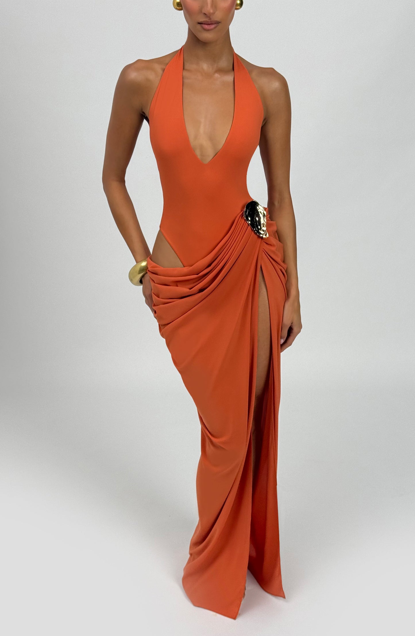 Adele Maxi Dress - Burnt Orange