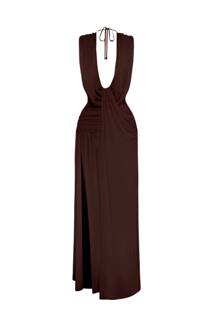 Romilly Gown - Plum Brown