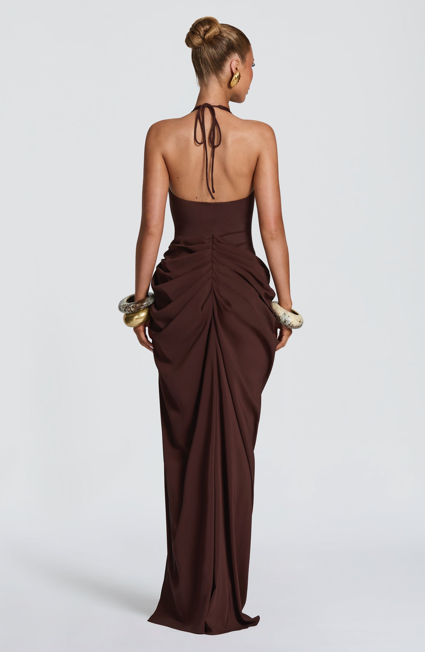 Adele Maxi Dress - Plum Brown