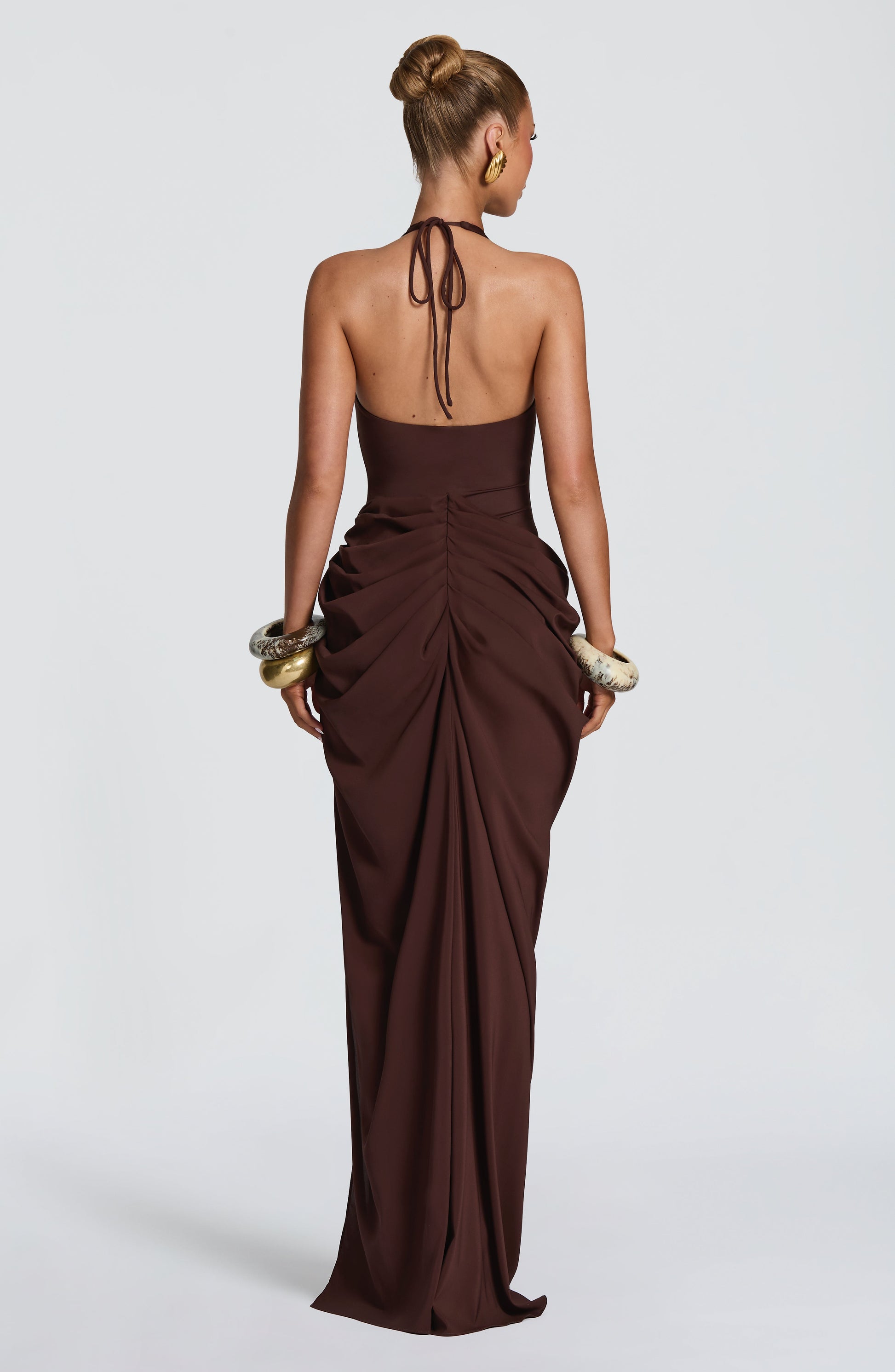 Adele Maxi Dress - Plum Brown