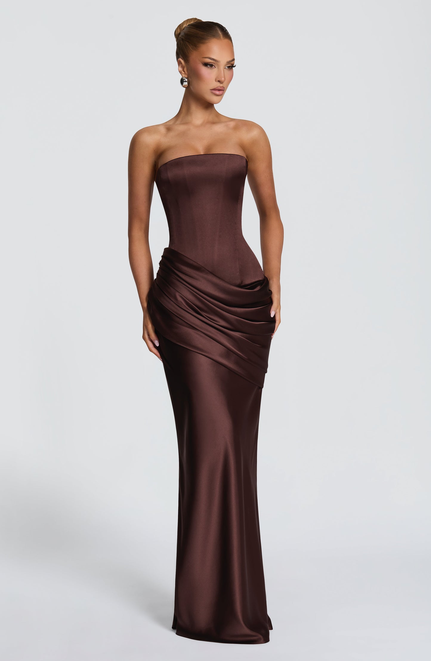 Ella Maxi Dress - Plum Brown