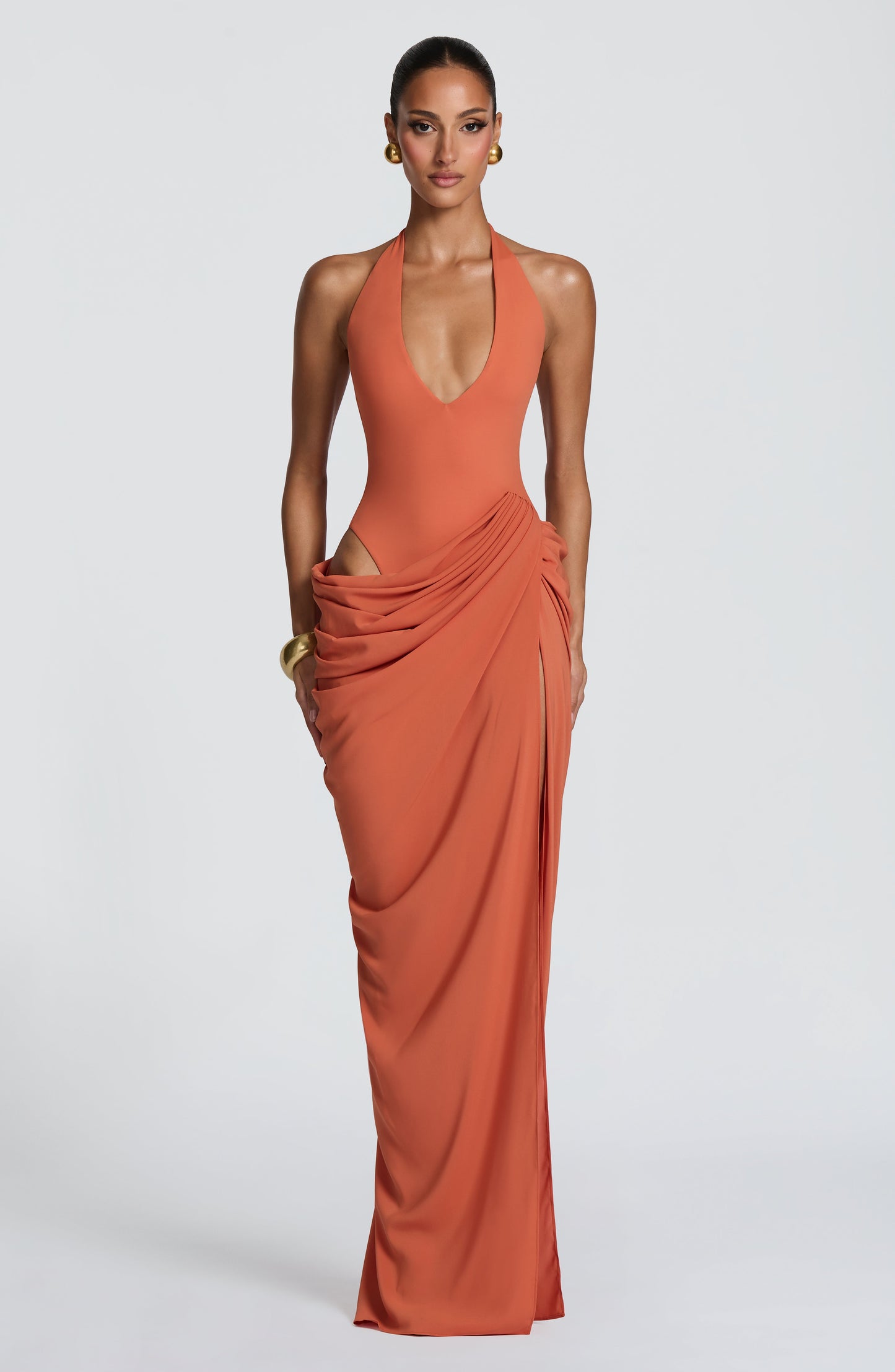Adele Maxi Dress - Burnt Orange