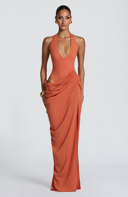 Adele Maxi Dress - Burnt Orange