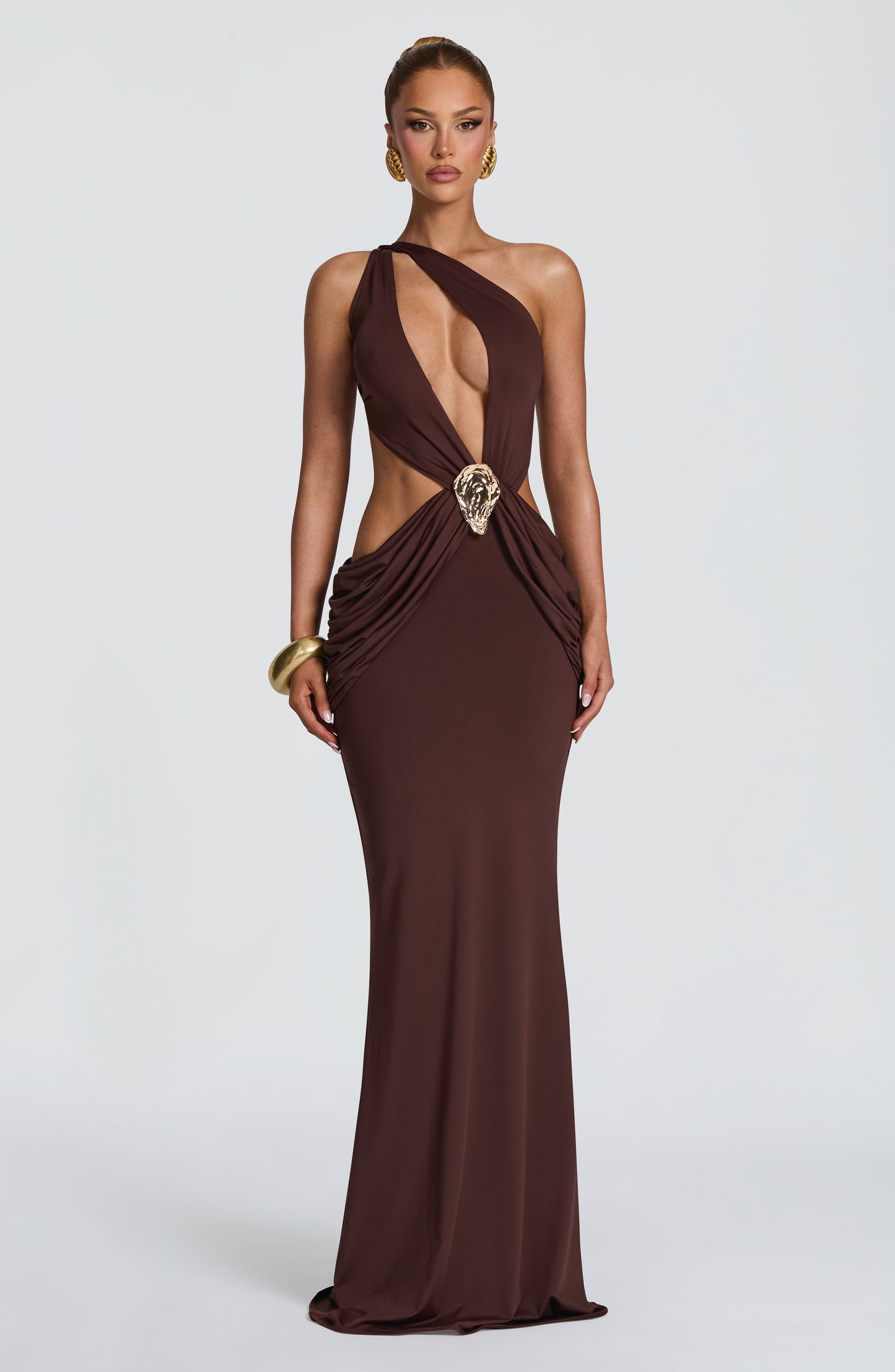 Onyx Maxi Dress - Plum Brown