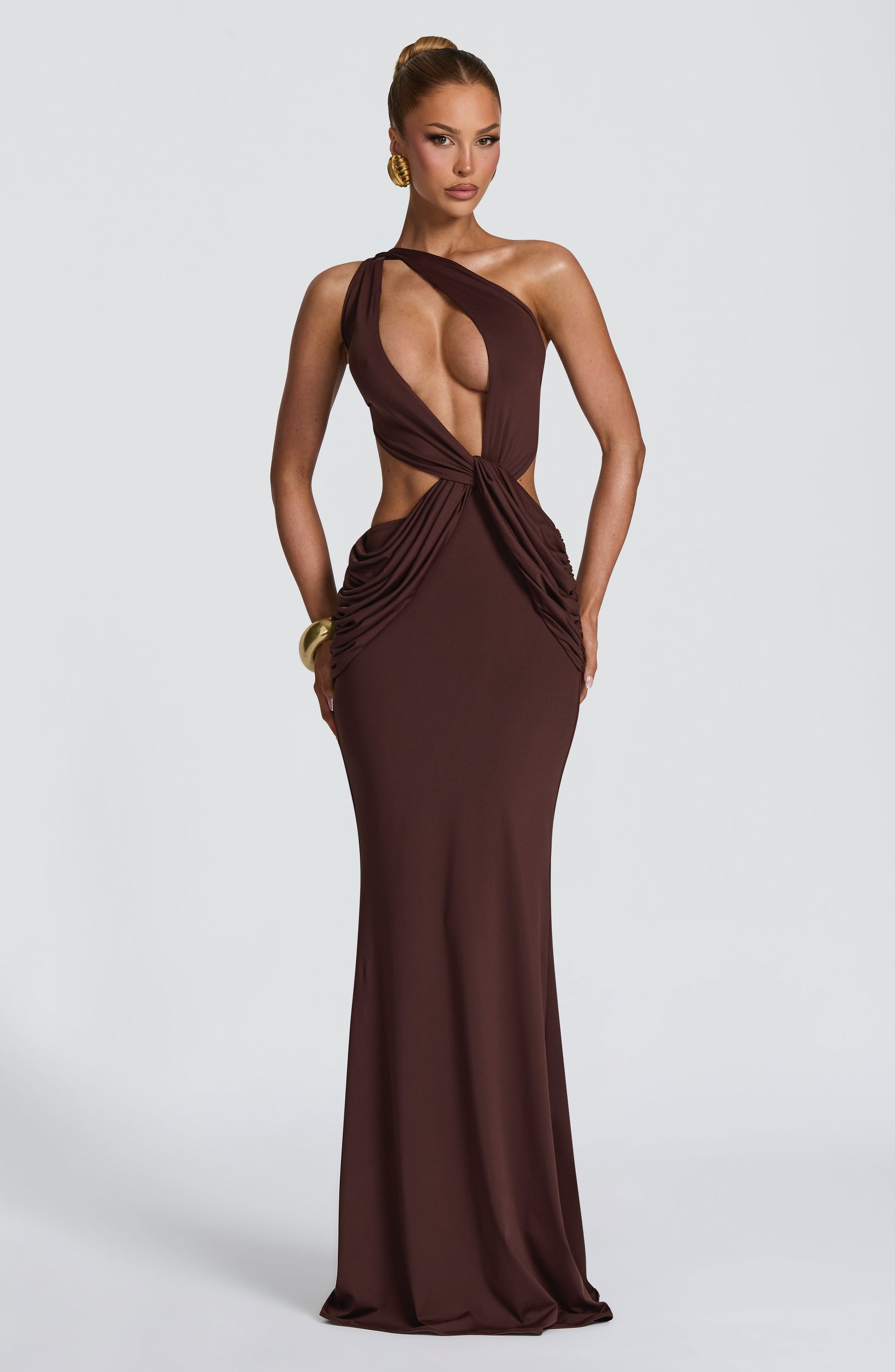 Onyx Maxi Dress - Plum Brown