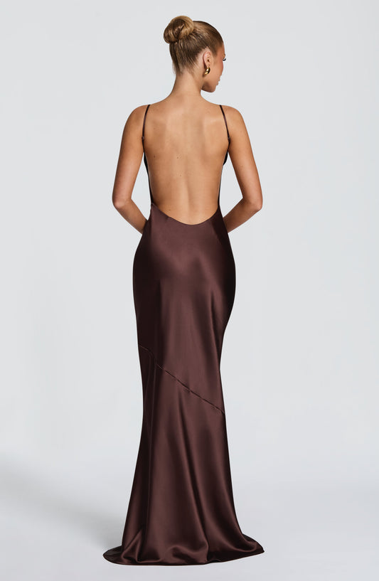 Sorelle Maxi Dress - Plum Brown