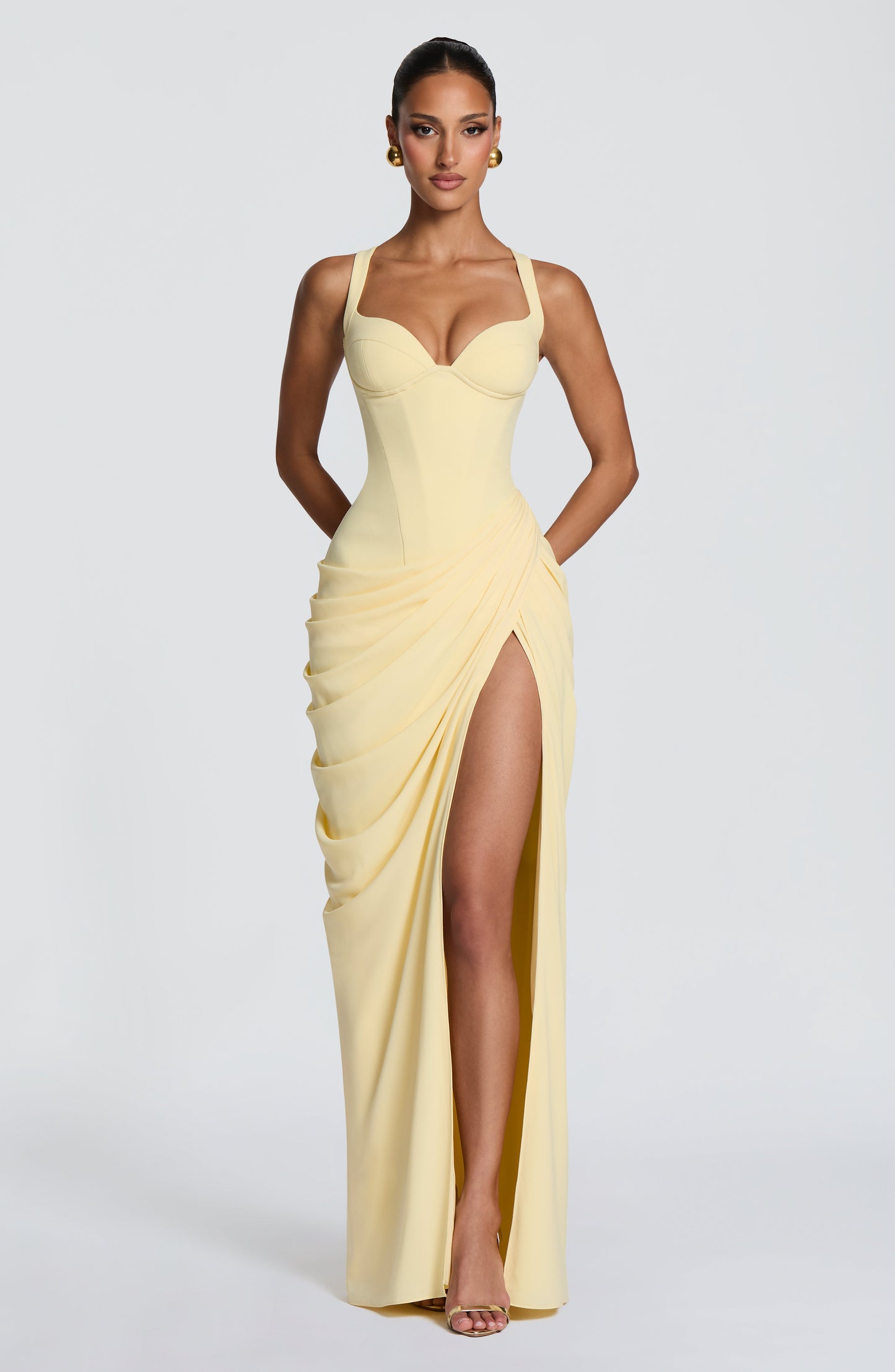 Elara Maxi Dress - Lemon