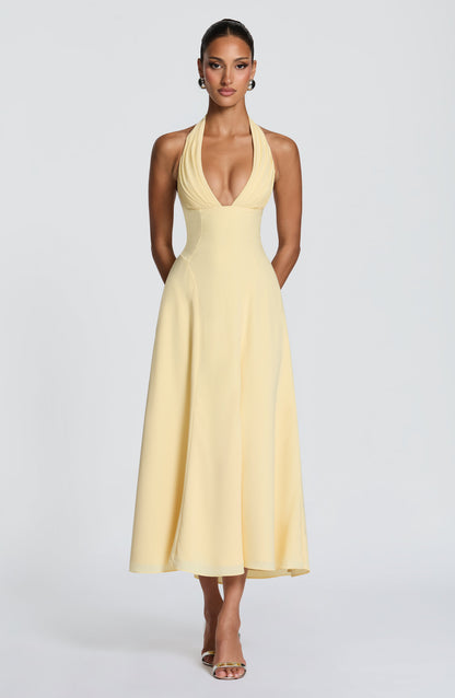 Hayden Midi Dress - Lemon